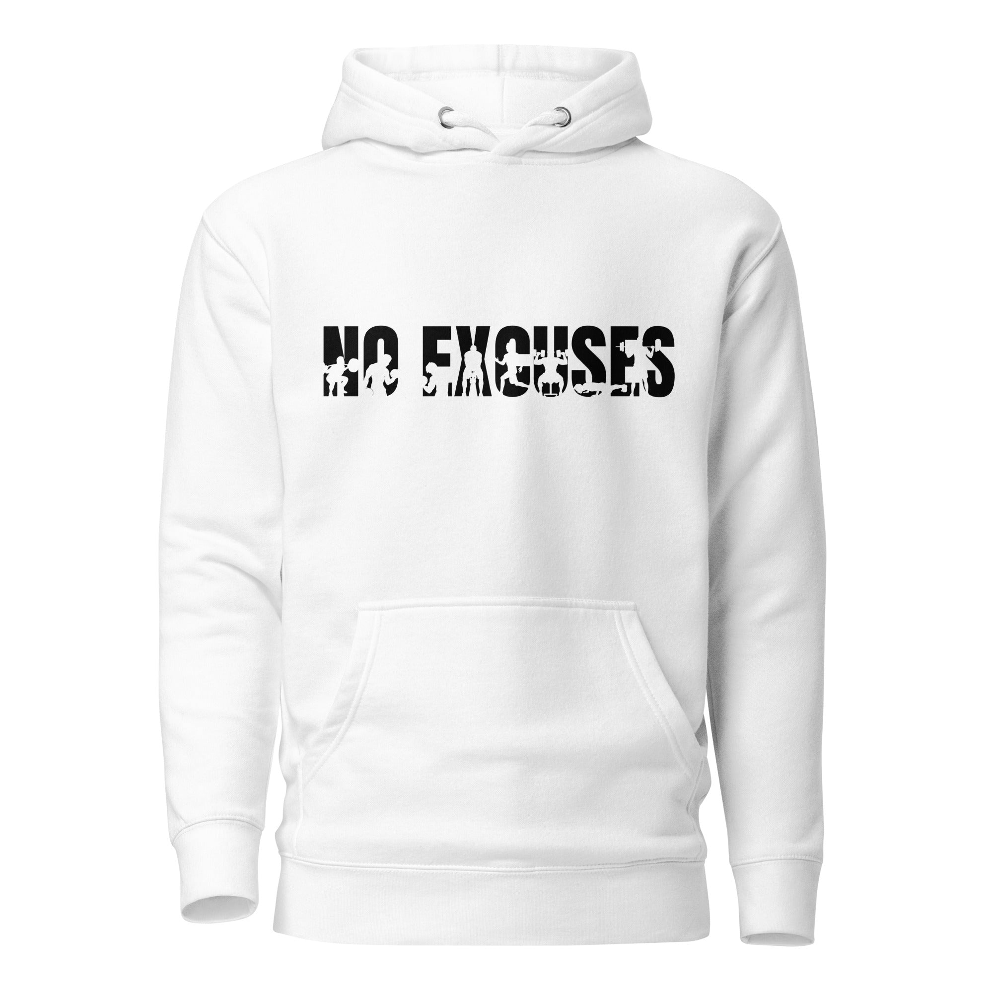 sudadera para hombre con estampación gym color blanca