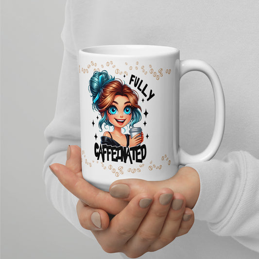 Taza blanca brillante Sarcastic Coffee