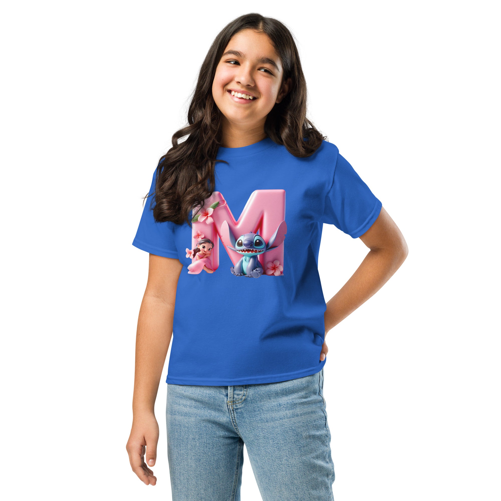 Camiseta clásica con número personalizado color azul